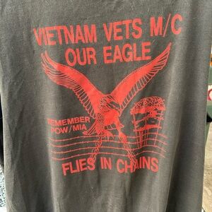 1-2026A - VIETNAM VETS M/C OUR EAGLE SLEEVELESS T-SHIRT XL BLACK